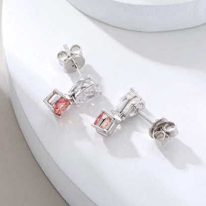 Two-Stone Pear Drop Moissanite Earrings in 925 Sterling Silver