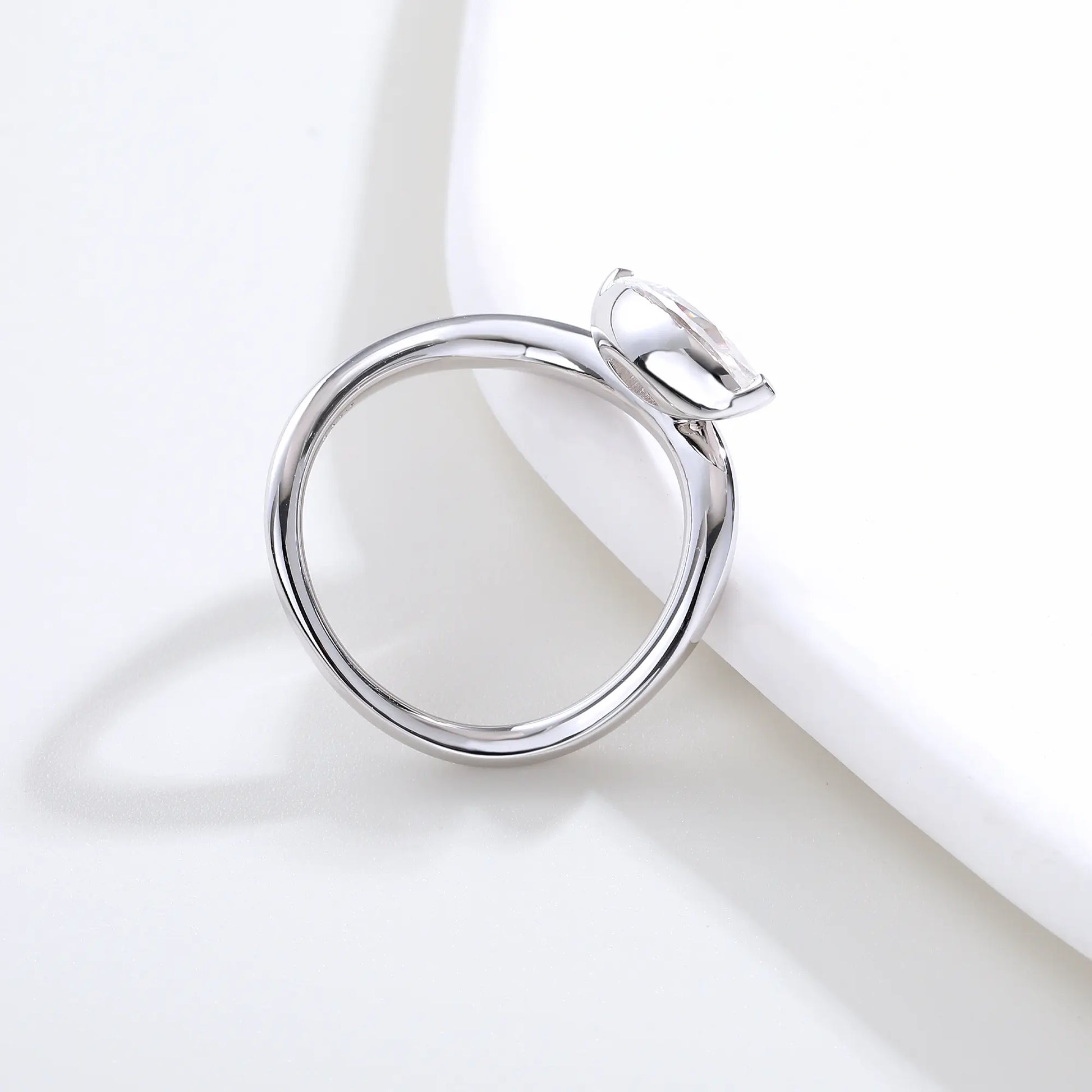 Marquise Moissanite Ring, 925 Sterling Silver Moissanite Marquise Ring Solitaire