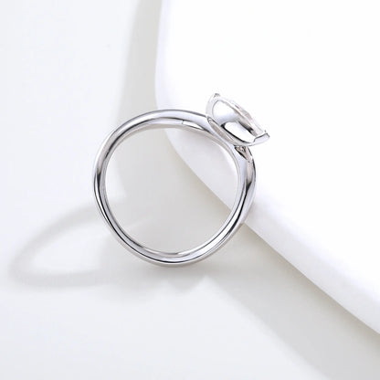 Marquise Moissanite Ring, 925 Sterling Silver Moissanite Marquise Ring Solitaire