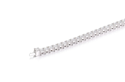 Tennis Bracelet Moissanite, 2mm 925 Sterling Silver Round Cut Moissanite Bracelet