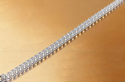 Tennis Bracelet Moissanite, 2mm 925 Sterling Silver Round Cut Moissanite Bracelet